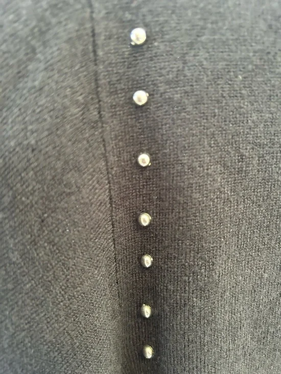 Buffalo David Bitton Black Stud-Trim Oversized Turtleneck Sweater - Picture 3 of 8